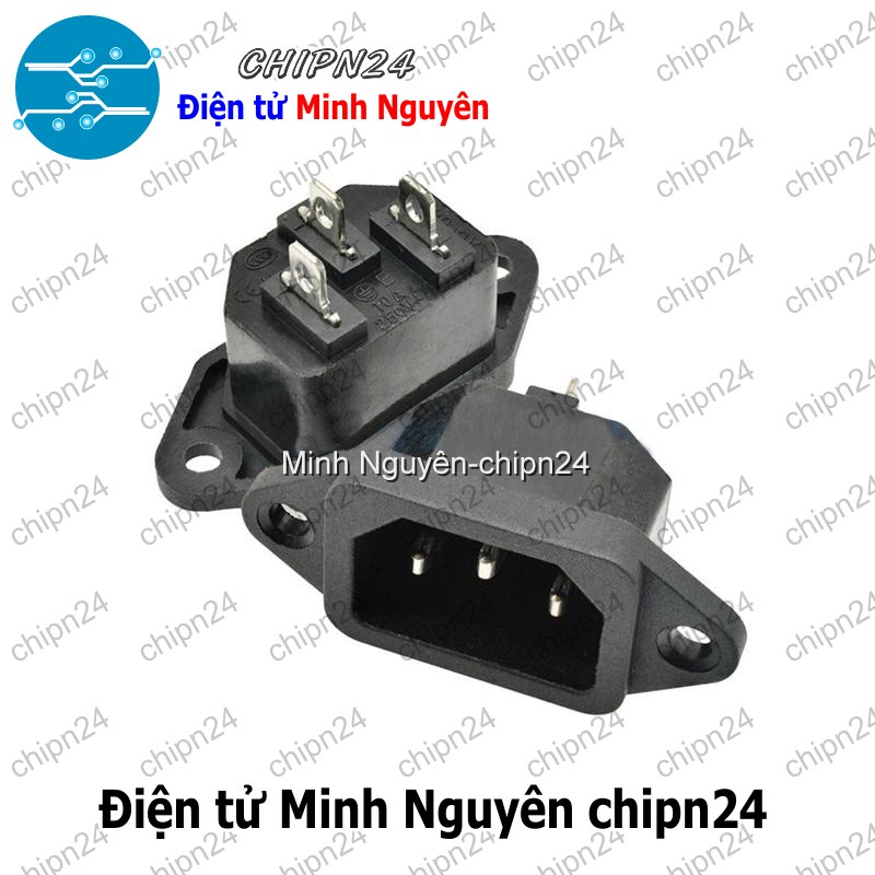 [1 cái] (Q27) Jack nguồn AC-04 3 chân 10A 250V - HH005364