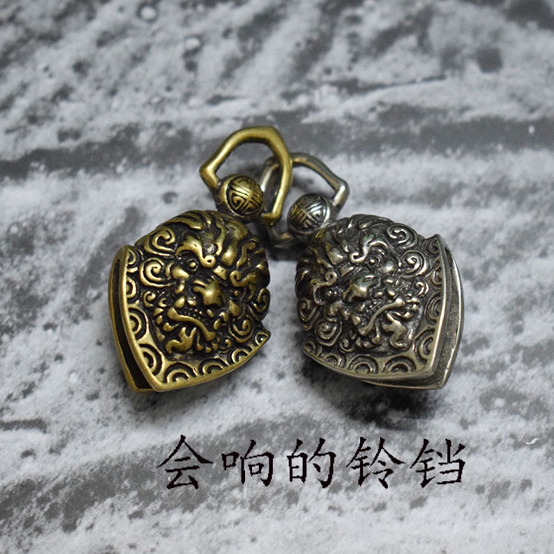 Móc khóa chuông đồng hình mặt quỷ