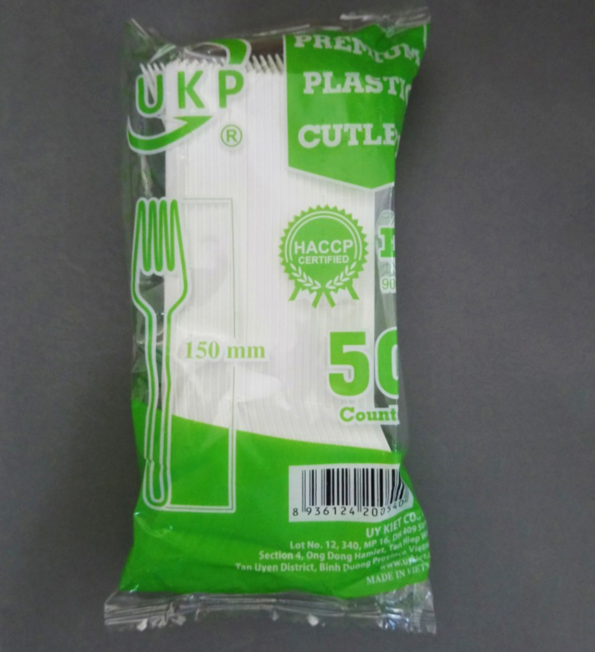 Dĩa nhựa dùng 1 lần (gói 50 cái)