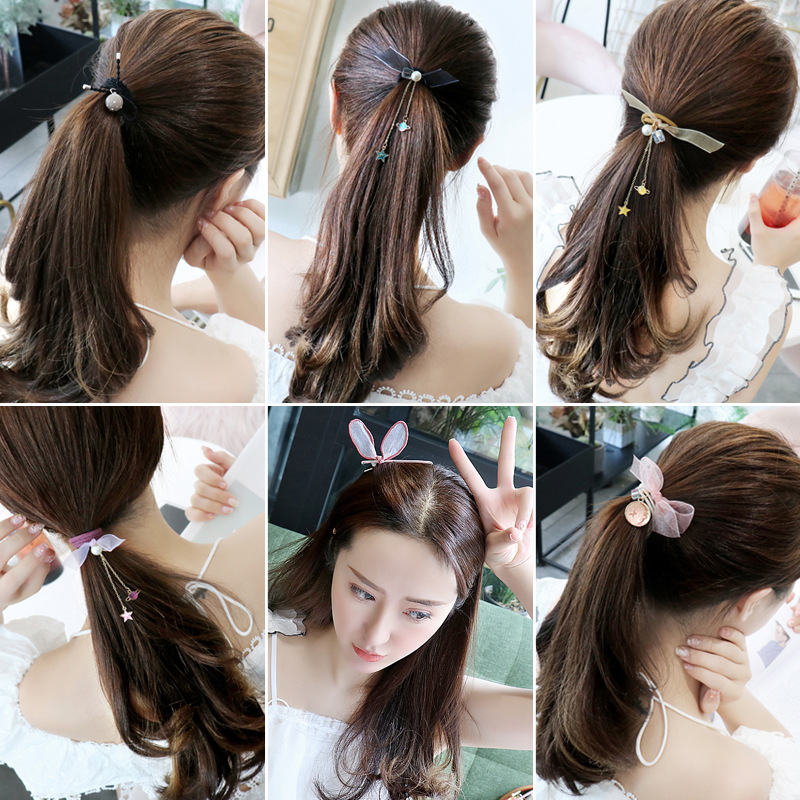 [HCM]Set 9 Dây cột tóc style HÀN đính đá XINH XẮN fs- KAShop