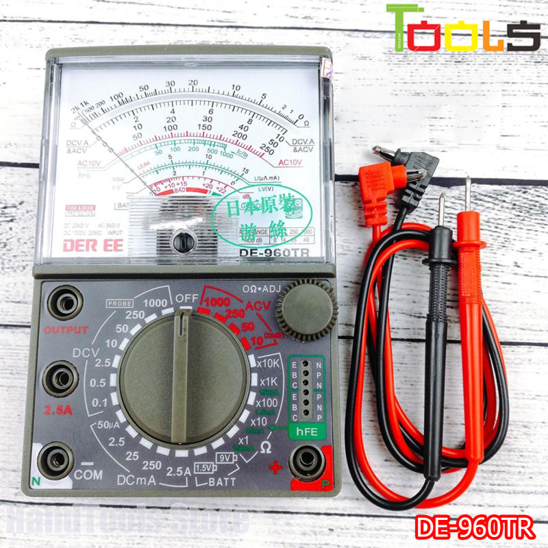Đồng hồ vạn năng DER EE DE-960TR ( tặng kèm pin ) - Đồng hồ đo điện vạn năng
