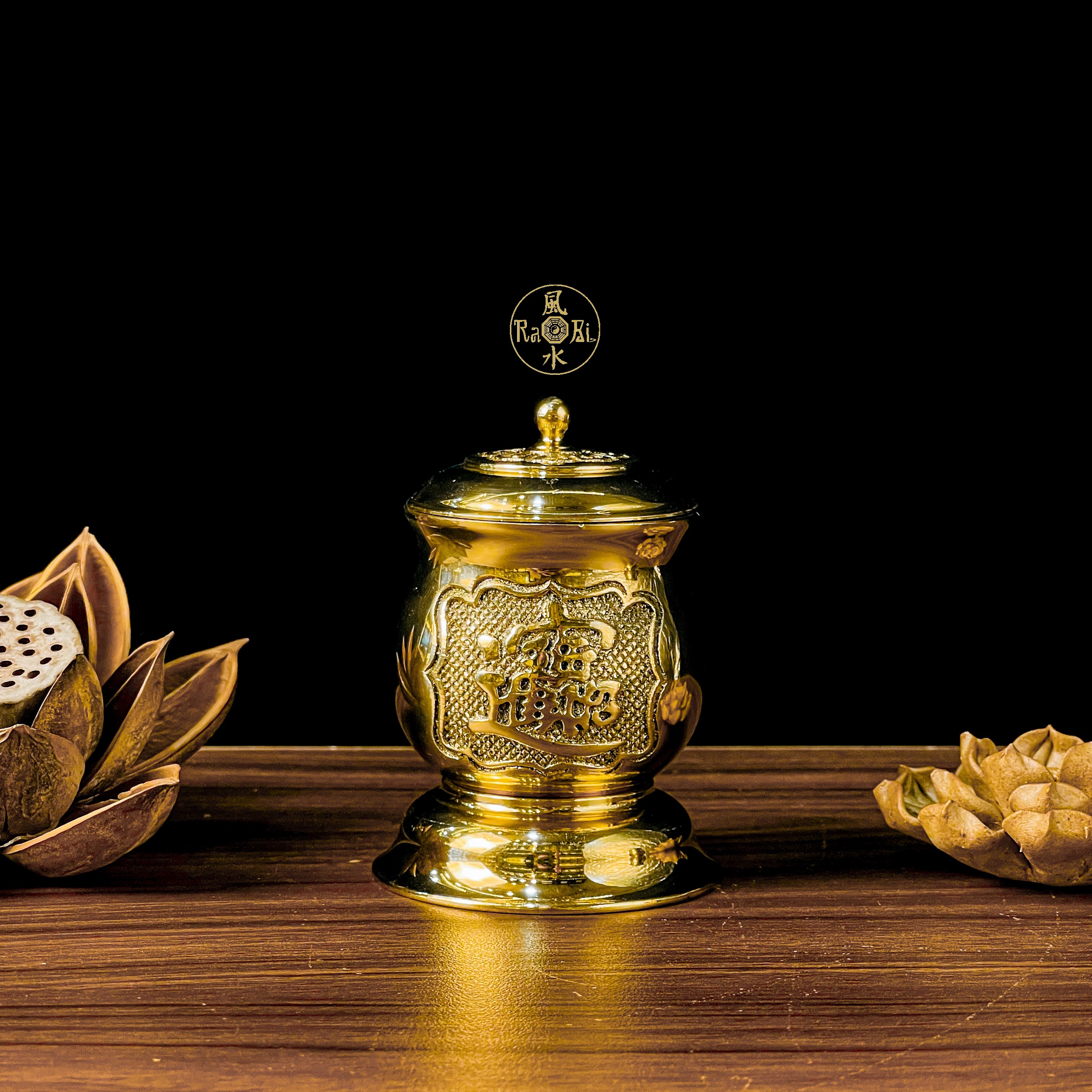 [1 Cái Giá 250k] Đài nước trà - Ly có nắp 9cm - Vật Phẩm Đồng Thờ Cúng Vĩnh Tiến Chất Lượng Cao