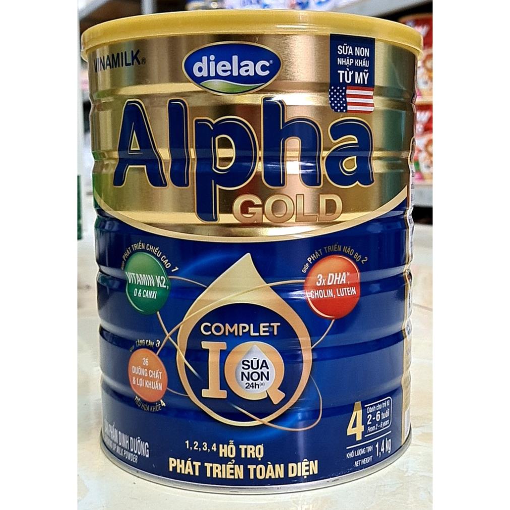 Sữa bột Alpha gold step 3/4 1kg4 (1400g) hộp thiếc