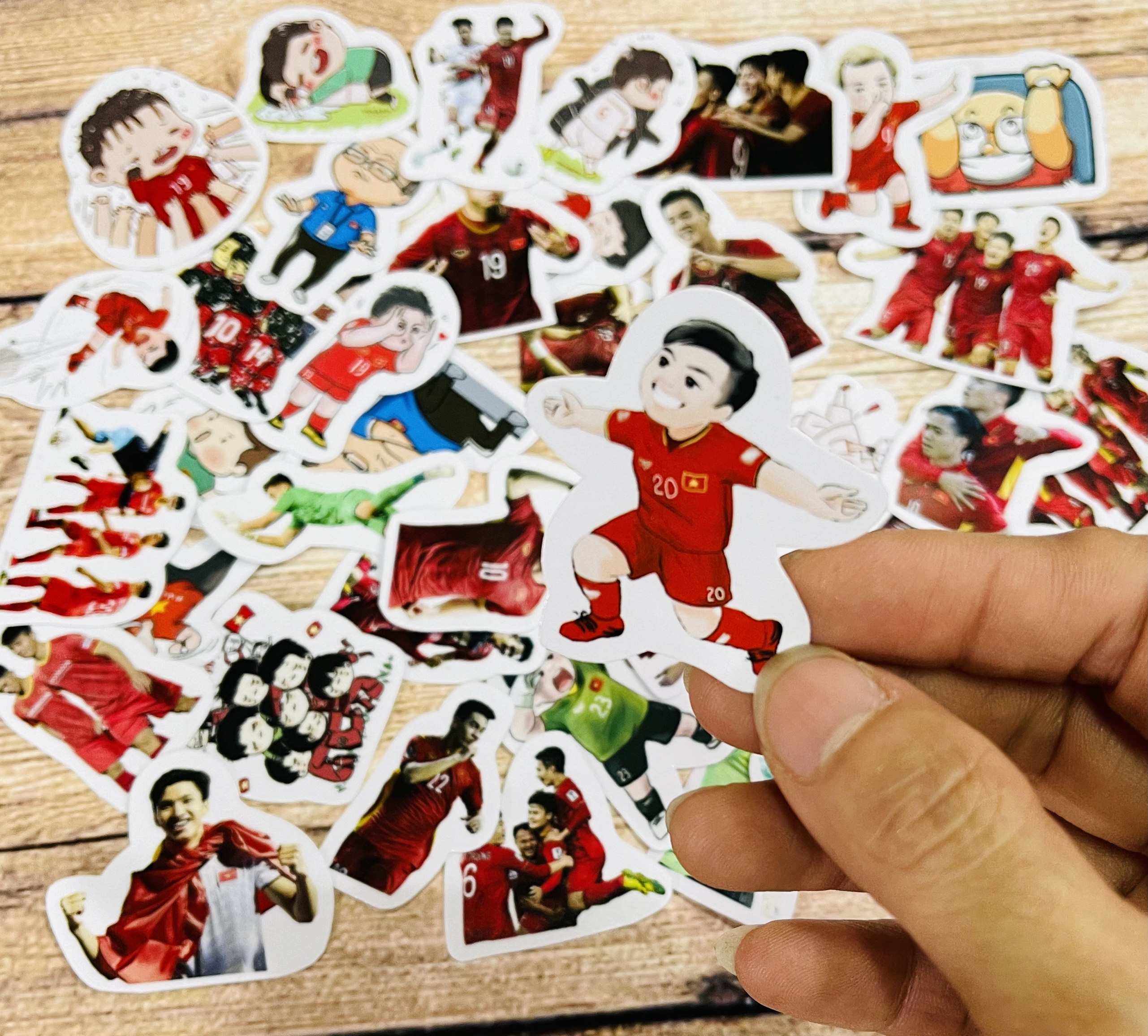 Set 30-60 Sticker cầu thủ bóng đá Việt NAM