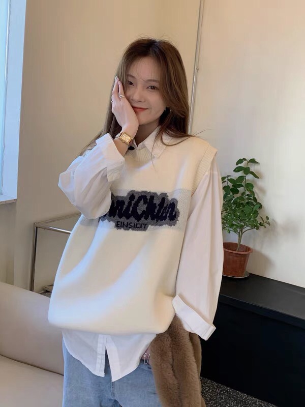 Áo ghile len lông thỏ dày dặn