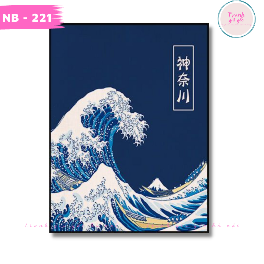 Tranh treo tường trang trí nhà hàng phong cách Nhật Bản in vải canvas đã có khung composite siêu bền tặng kèm đi - Nhận deocor tranh theo yêu cầu