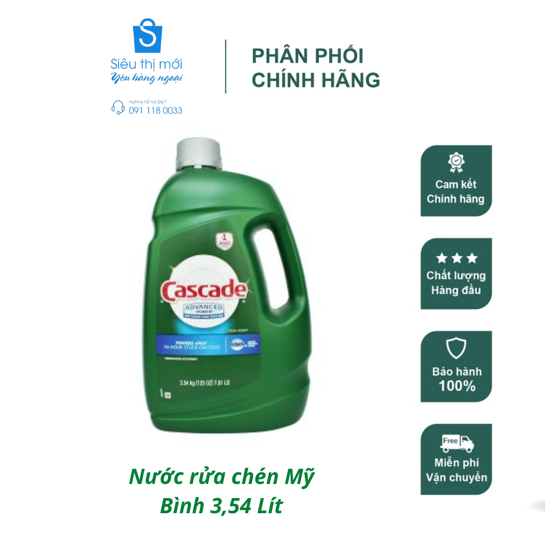Nước Rửa Chén Cascade Advanced Power 3.54kg – Mỹ