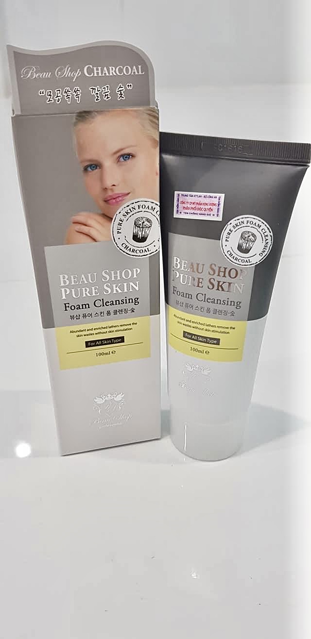 SỮA RỬA MẶT BEAU SHOP TẠO BỌT SẠCH DA HÀN QUỐC PURE SKIN FOAM CLEASING 100ML