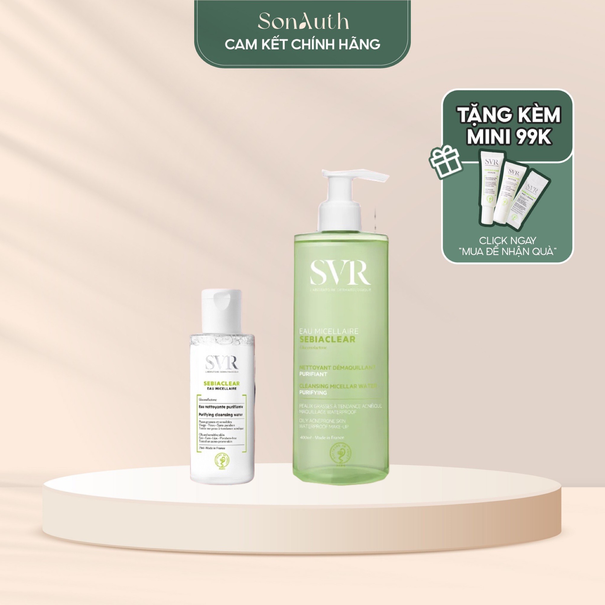 Nước Tẩy Trang SVR Sebiaclear Eau Micellaire [Đại Lý Chính Hãng]