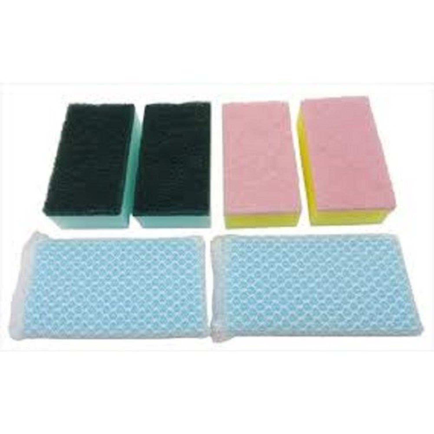 Set 6 Miếng Mút Rửa Chén Bát (Dạng Lưới + Miếng Bọt Biển) Nội Địa Nhật Bản - KJ HOME