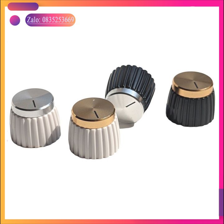 Núm volume Marshall mặt kim loại 20x16mm núm chiết áp cao cấp( giá 1 chiếc)