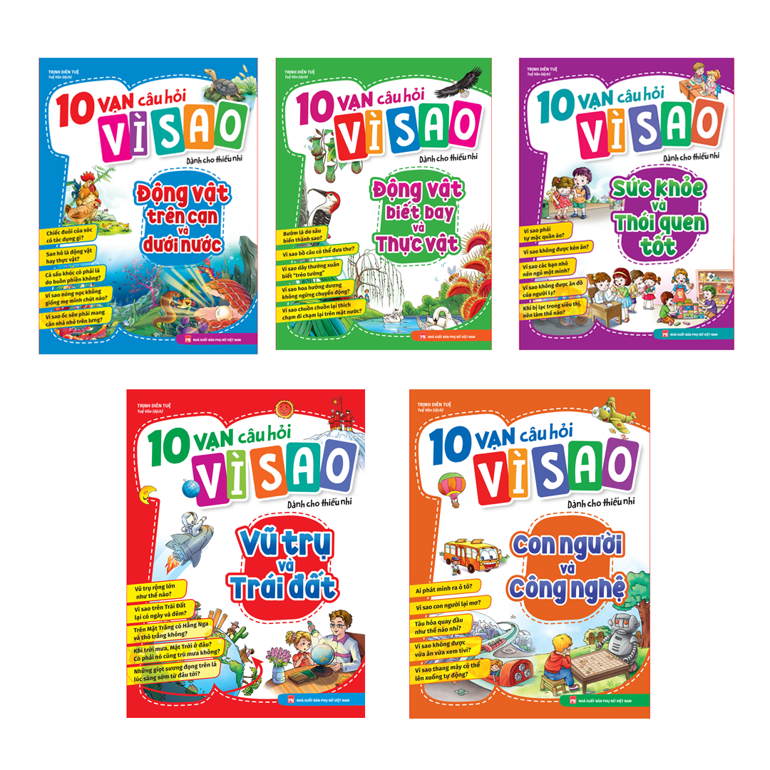 Combo 5 cuốn 10 vạn câu hỏi vì sao