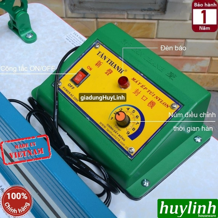 Máy ép - hàn miệng túi đạp chân Tân Thanh M2-400