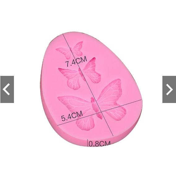 4D 3 Butterfly Jelly Silicone Mold