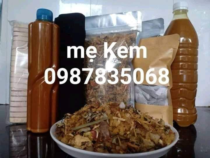 combo muối chườm bụng sau sinh