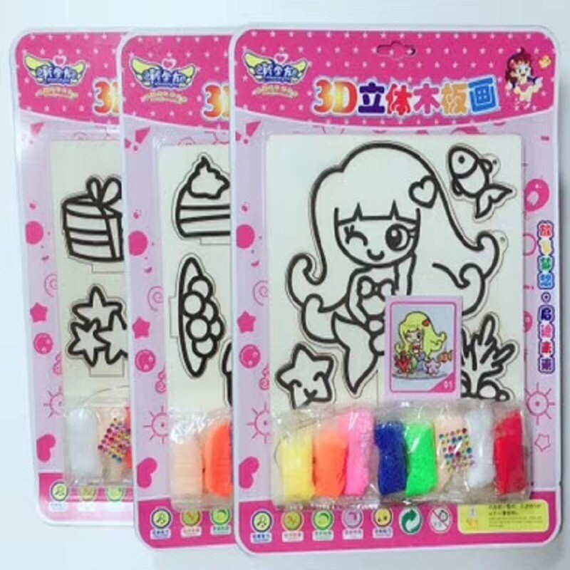 Tranh tô màu bọt xốp Slime Gỗ bẻ