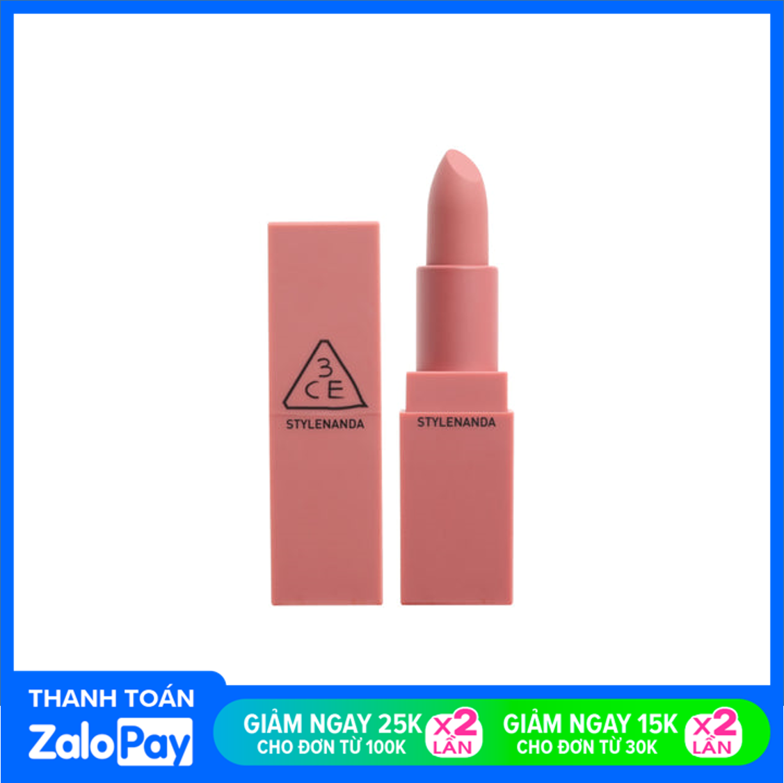 [HCM]Son Thỏi 3CE Mood Recipe Màu 218 Mirrorlike ( Màu Hồng Nude)