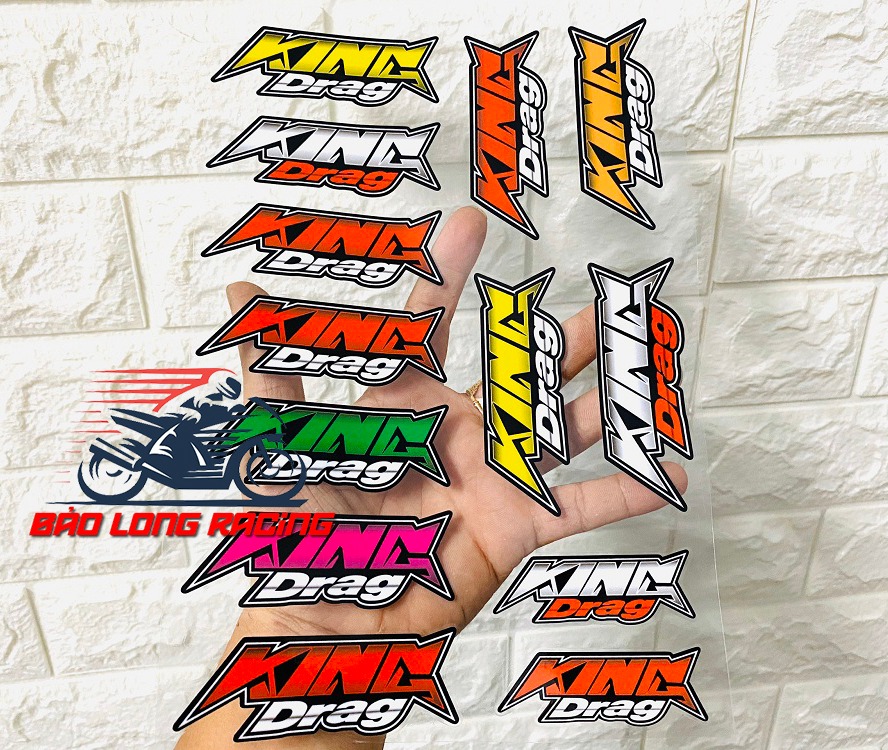 13 tem Sticker decal KINGDRAG dán xe máy siêu rẻ và đẹp