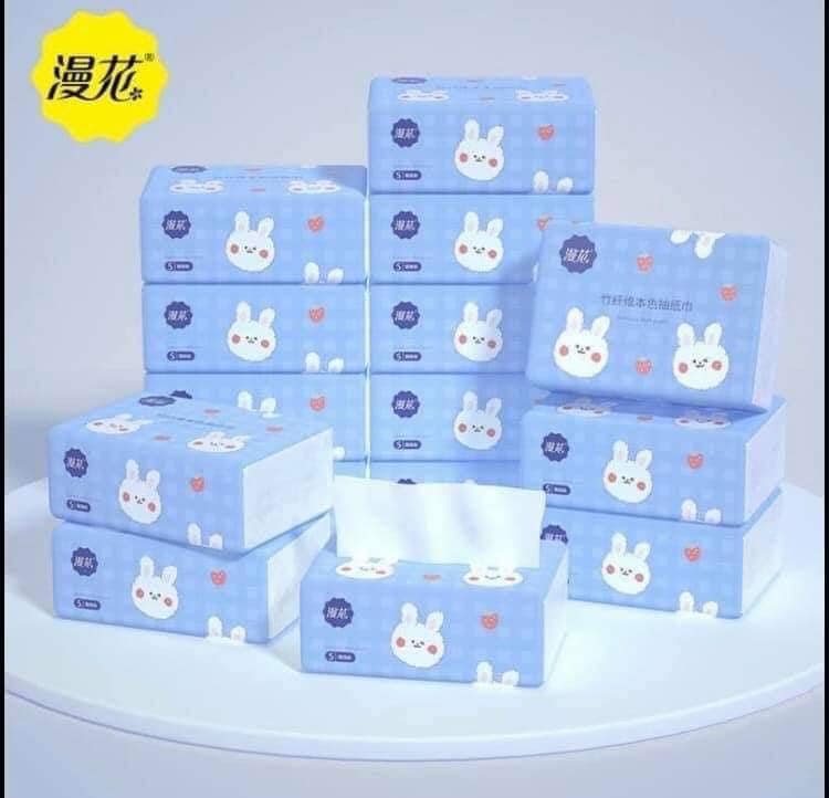 Thùng 40 Gói Giấy Ăn Thỏ Trắng Siêu Dai, Siêu Mịn (Hàng Nội Địa Trung)
