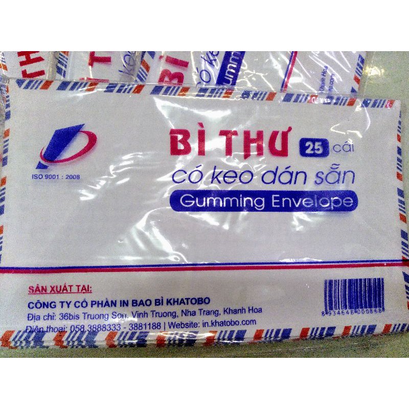 Phong bì có keo dán sẵn (túi 25 cái)
