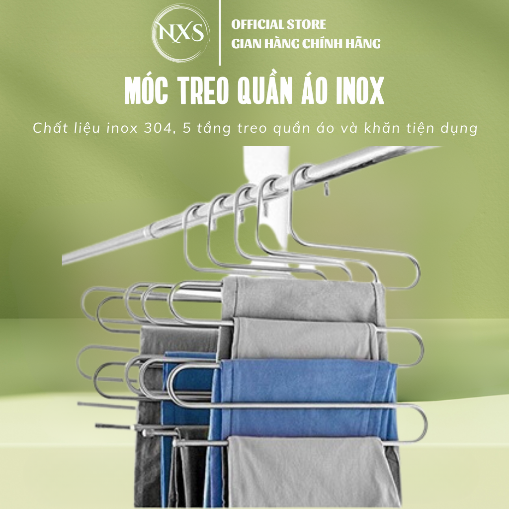 Móc Treo Quần Áo Móc Treo Khăn Đa Năng 5 Tầng Mẫu Mới Chất Liệu Inox Sáng  Bóng Chống Ghỉ Siêu Bền Chịu Lực Tốt - Mixasale
