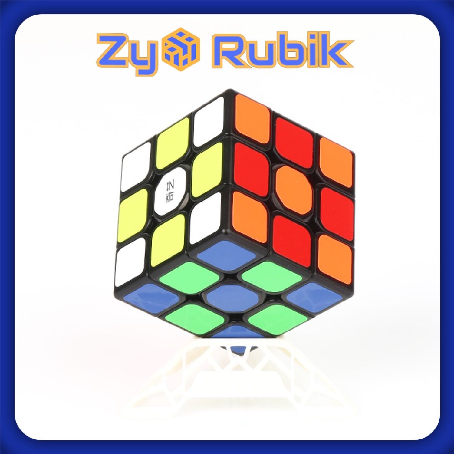 Rubik 3x3 Combo Qiyi Sail W + Đế QiYi DNA ( Full màu )/ Sail W (Màu Đen/ Trắng) + Đế QiYi DNA ( Full màu ) - ZyO Rubik