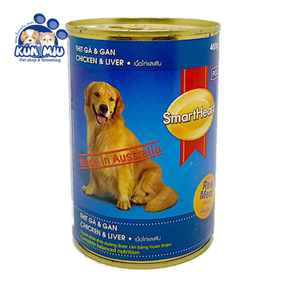 [Hoàn Tiền 10%] Combo 6 lon Thức ăn Pate cho chó Smartheart lon 400gr