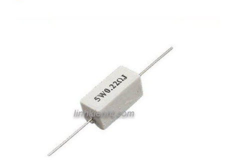 Linh kiện 10 con trở 5w 0.22r trở sứ 5w 0.22r 5w 0.22 ohm loại tốt