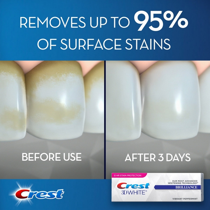 Crest 3D White Brilliance Toothpaste Brightens Teeth [American Product]