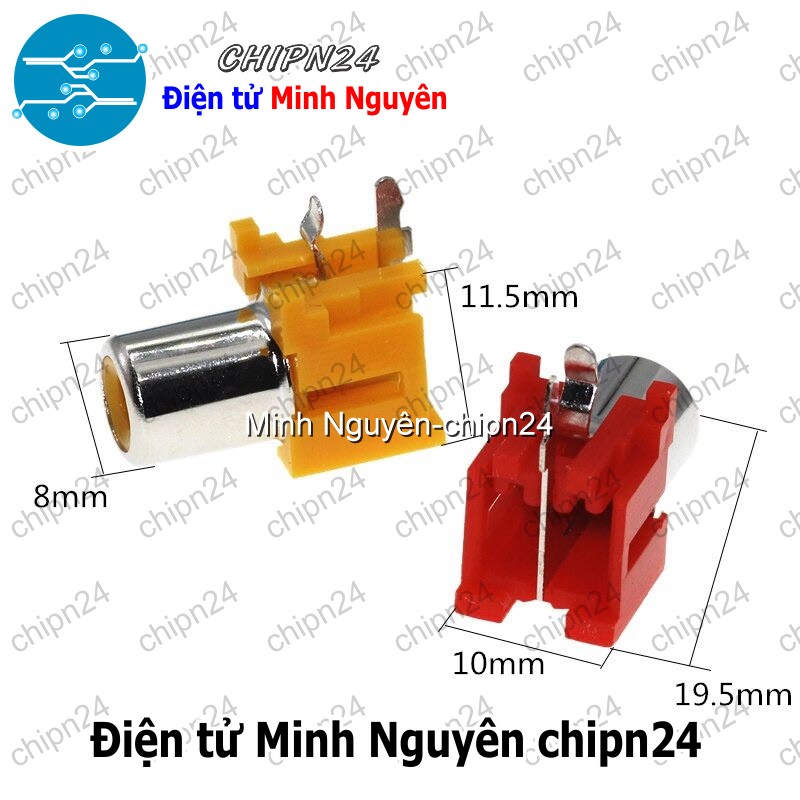 [3 cái] (F116) Jack cắm Audio RCA AV 1 chấu (AV5 Âm thanh Bông sen) - [Chọn Loại] - HHH.00007