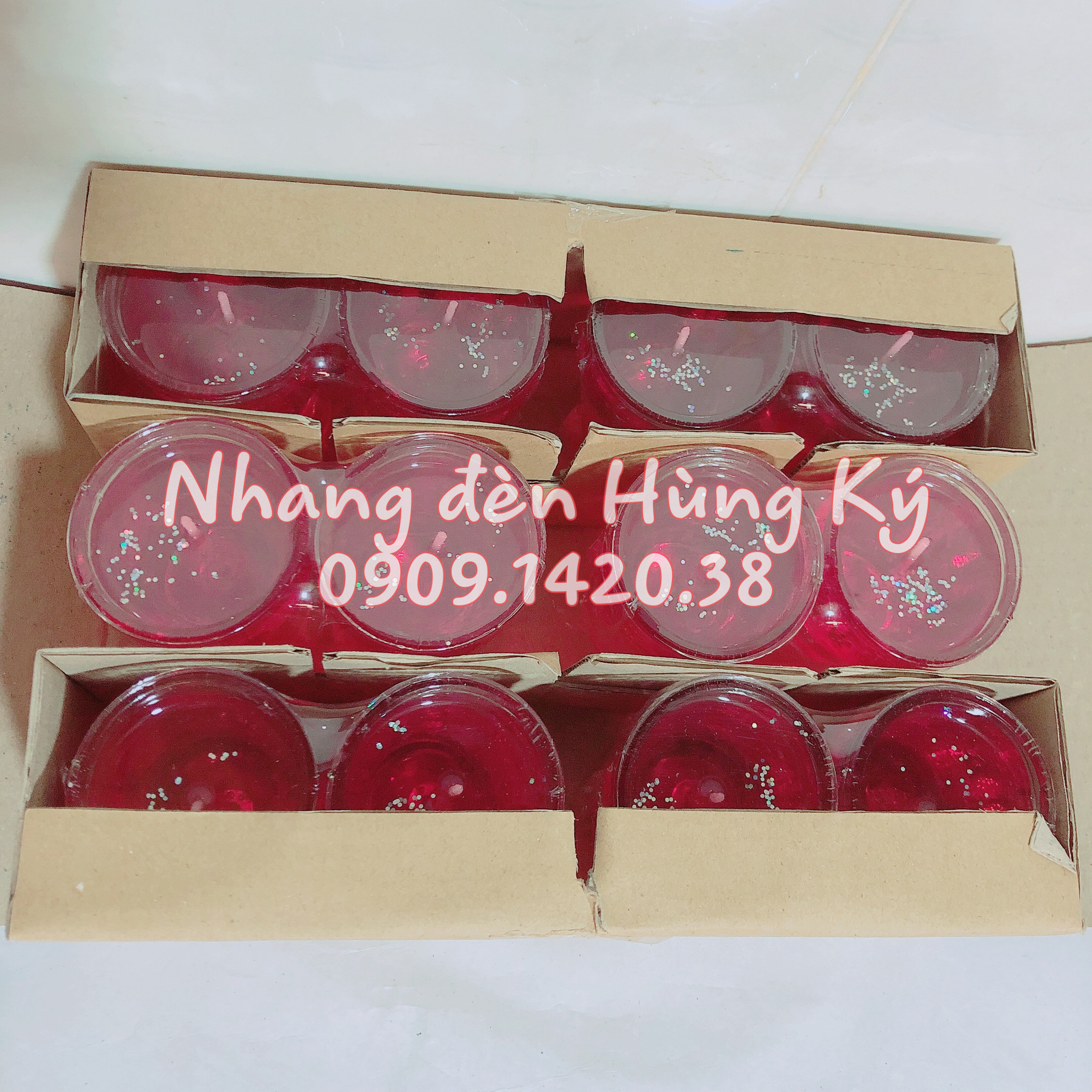 [Hộp 6 cặp] Đèn cầy ly 33 - A19
