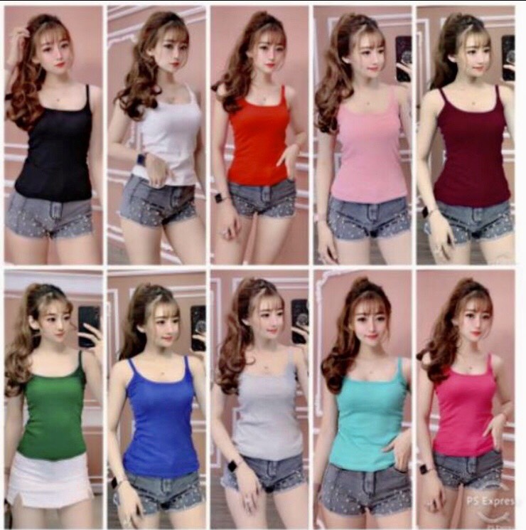 Áo thun nữ 2 dây nữ vải đẹp