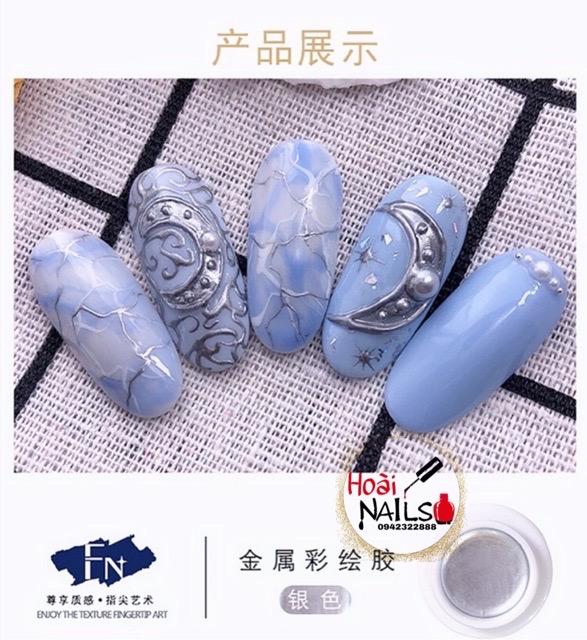 Gel vẽ metal Phụ kiện Nail