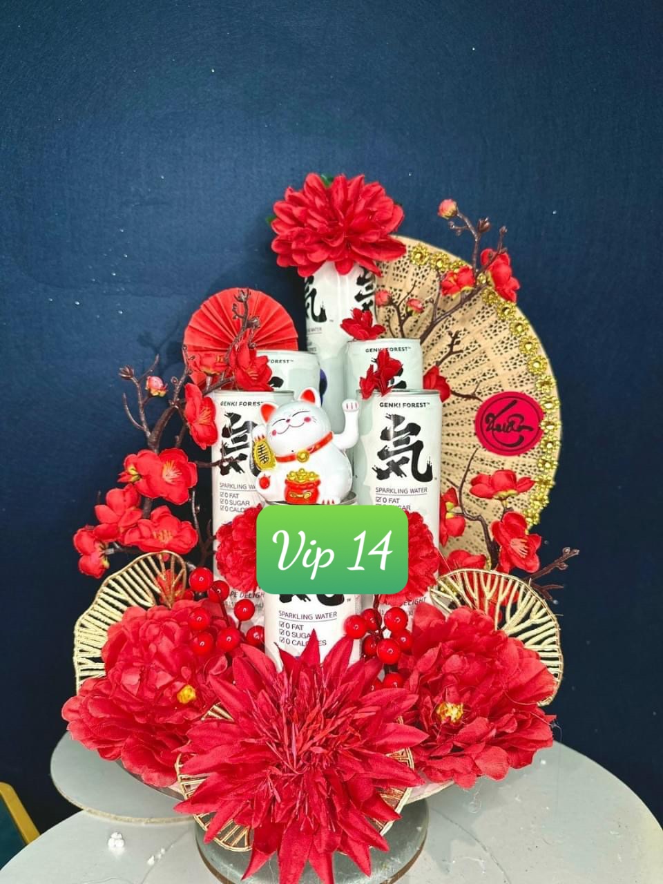 Set vip Mộc Lan design sẵn, ảnh thật chính chủ , trang trí Tết, tháp bánh, tháp bia, tháp lễ siêu đẹp, tiện lợi.