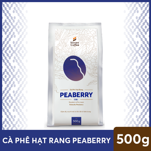 Cà Phê Hạt Rang Peaberry (Culi) Cơ Bản - 500g - Honee Coffee