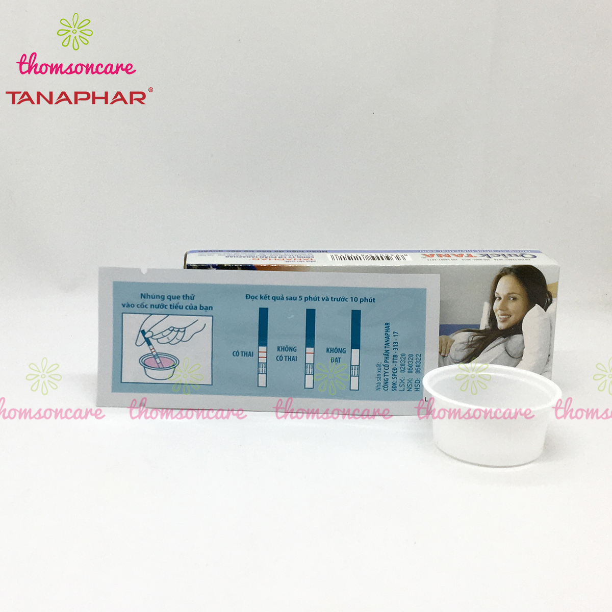 [CHE TÊN] Combo 5 Que thử thai Quicktana - test thai nhanh Quick Tana