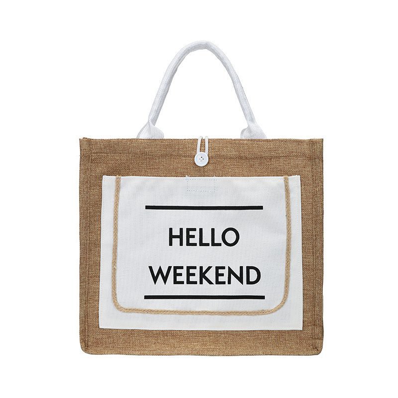 Túi cói hello weekend