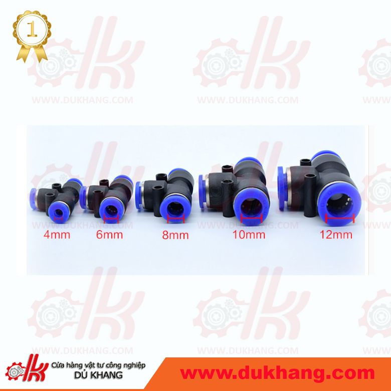 Tê nối 3 đầu khí nén PE