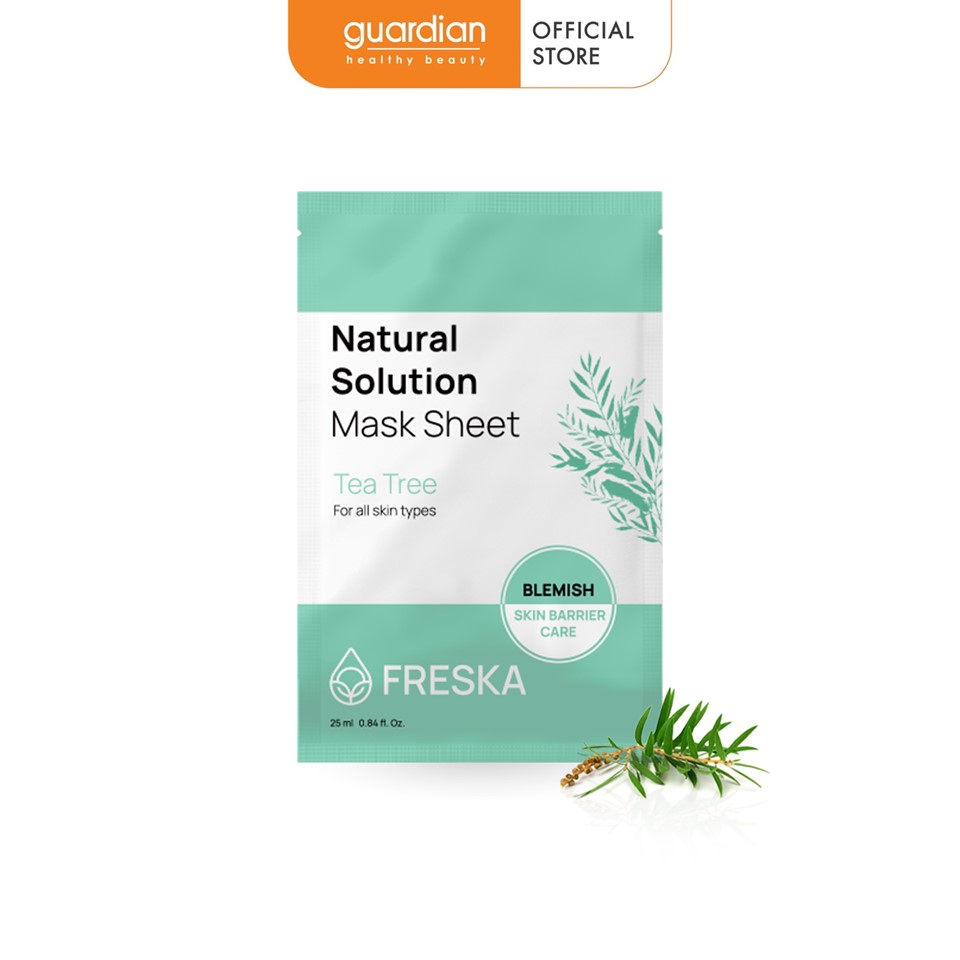 Mặt Nạ Giấy Freska Natural Solution Mask Sheet Tea Tree 25Ml