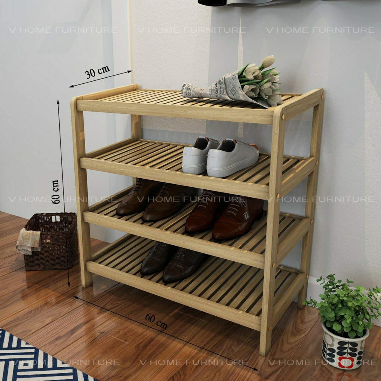 [HCM]Kệ giày dép 4 tầng x 80cm