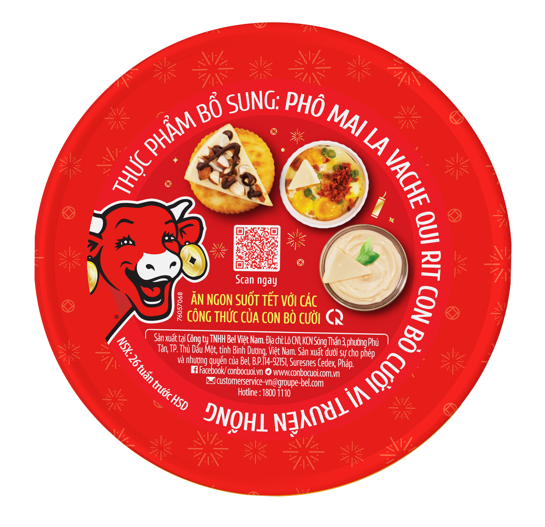 Phô mai Con Bò Cười - 8 miếng (112g)