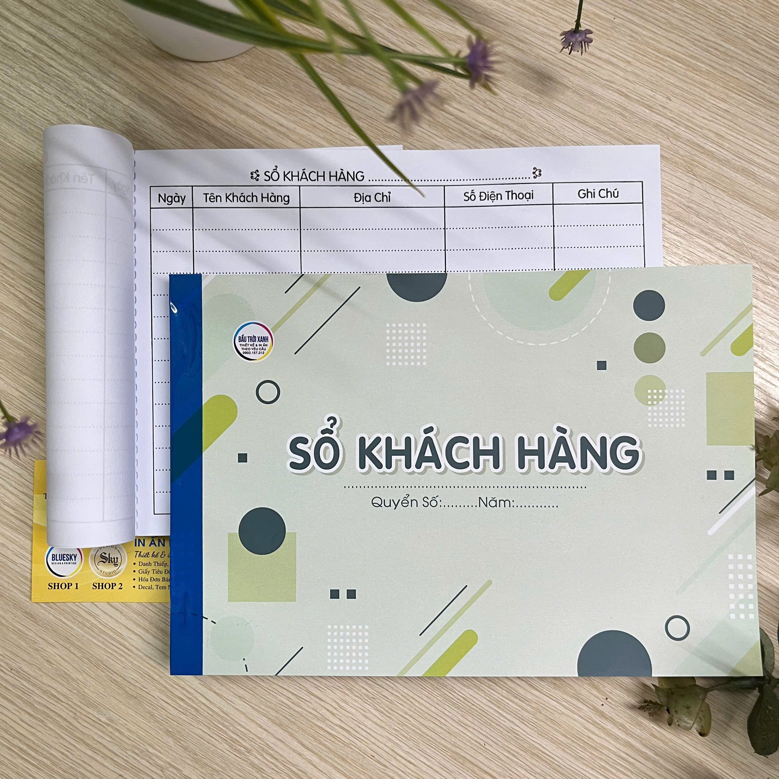 Sổ khách hàng A5 (15x20cm) - 70 tờ/ giấy dày