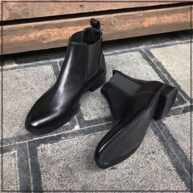 bốt nam da bóng hàng loại đẹp đế cao su