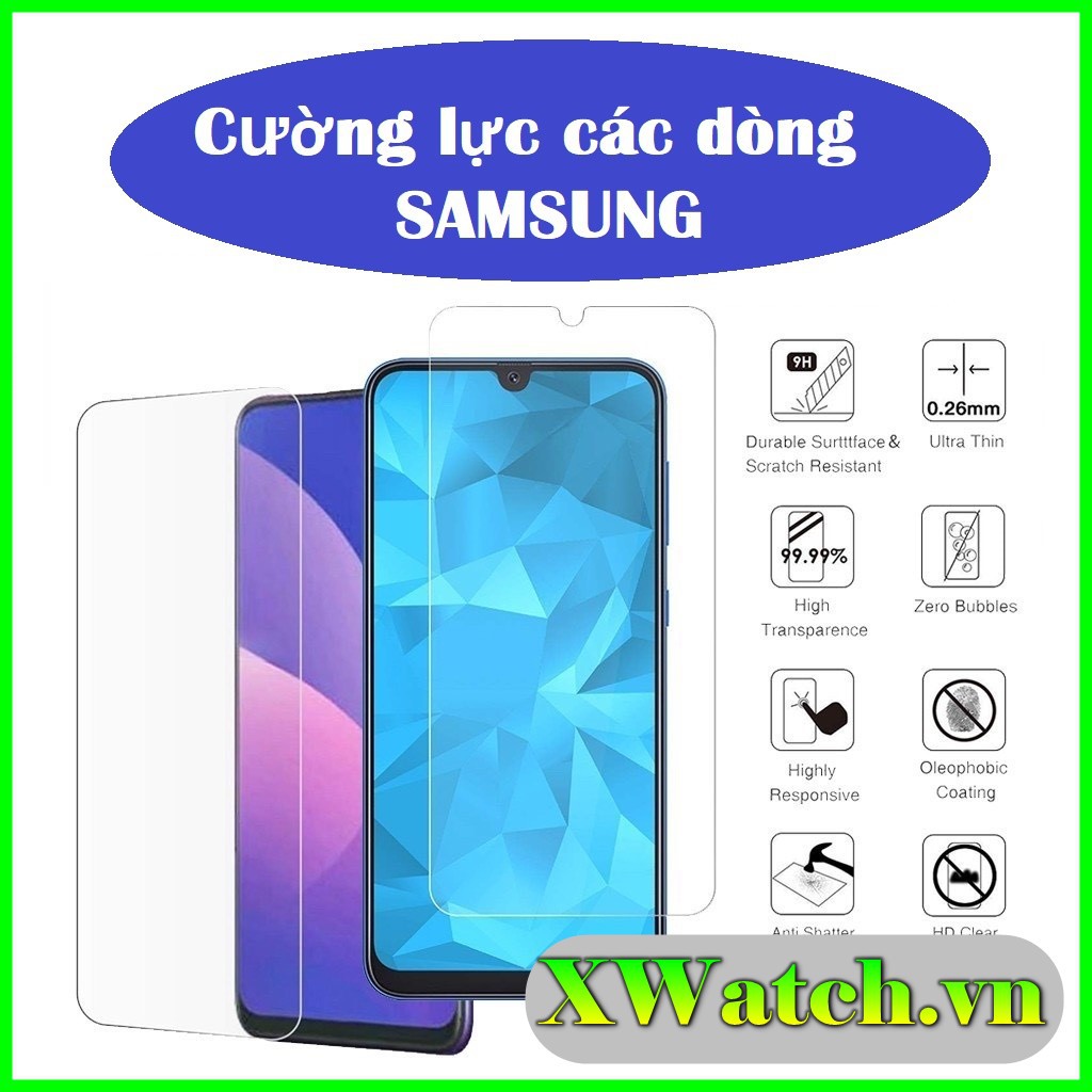 Kính cường lực Samsung Galaxy A12 / A02S A02 M02 A32 - 4G A32 - 5g A52 A72 (trong suốt)