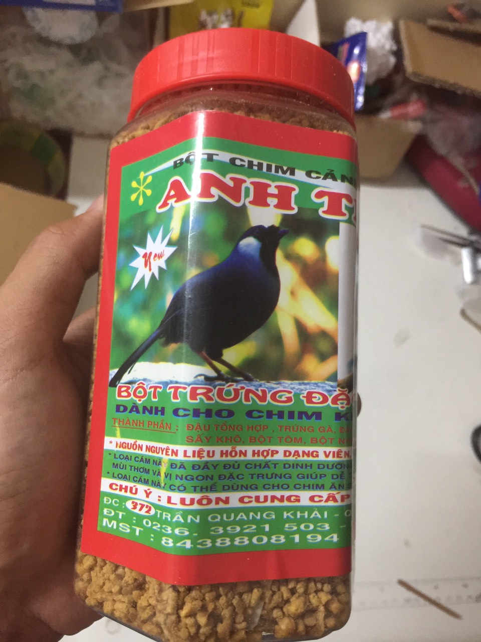 BỘT TRỨNG ĐẶC BIỆT-THỨC ĂN CHIM KHƯỚU VÀ HỌA MI ANH THÔNG HỦ 550G