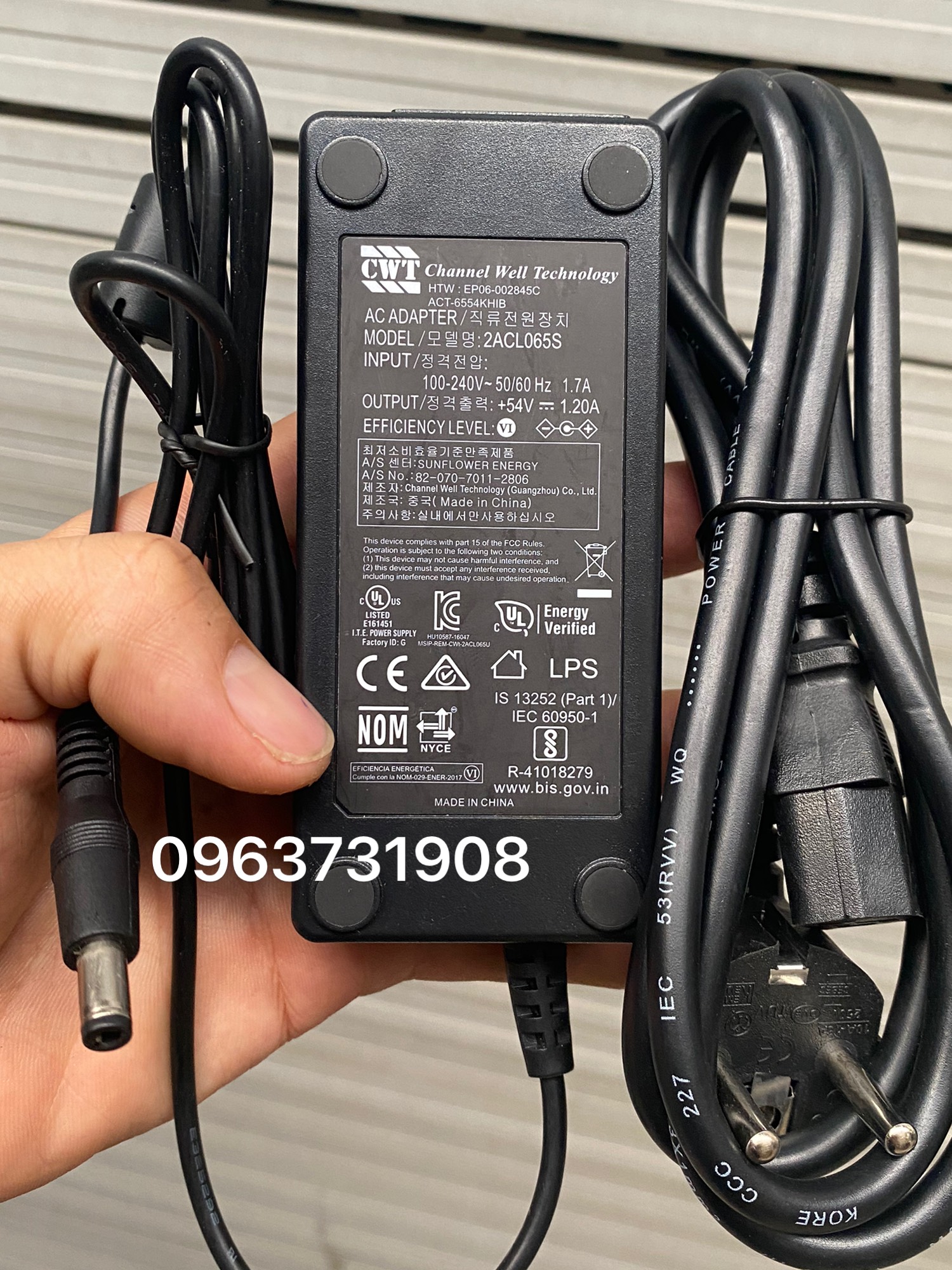 Bộ nguồn 54V-1.2A dùng cho Switch POE bảo hành 12 tháng