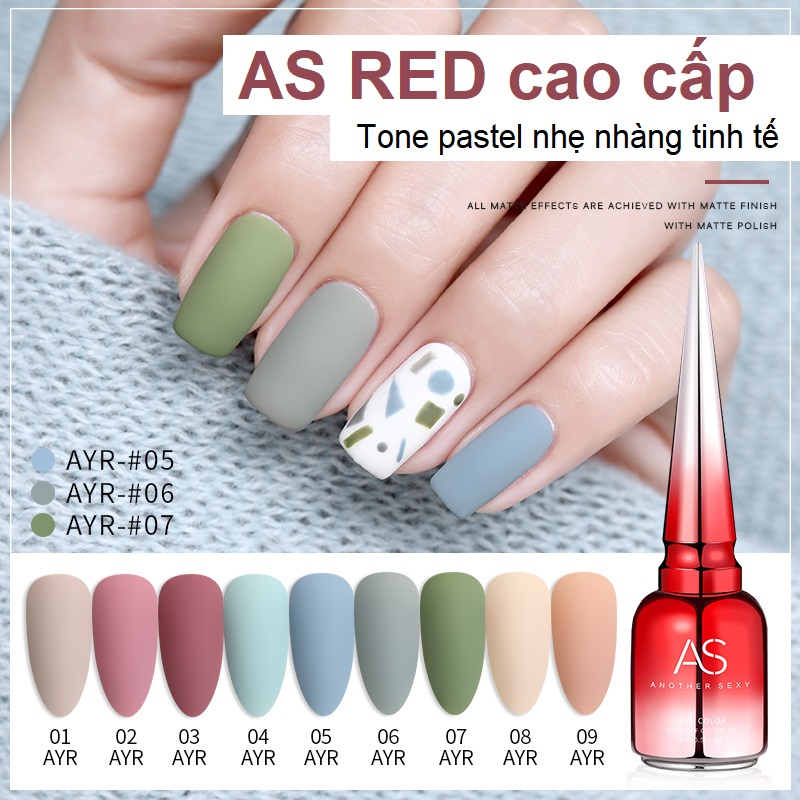 [HCM]Sơn gel AS red - Màu pastel mã AYR