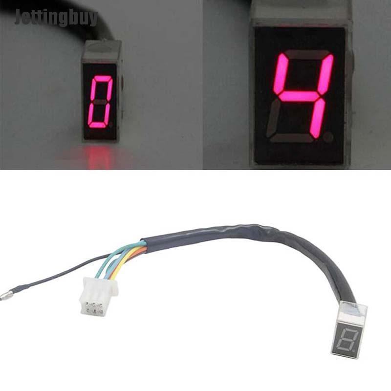 Jettingbuy LED Universal Digital Gear Indicator Motorcycle Display Shift Lever Sensor