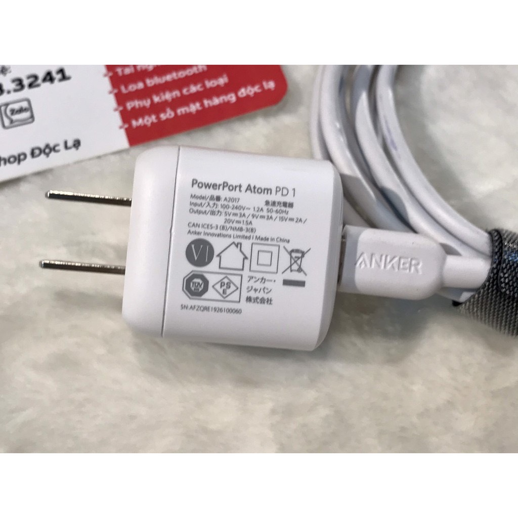 Sạc Anker PowerPort Atom PD 1, 30w - A2017