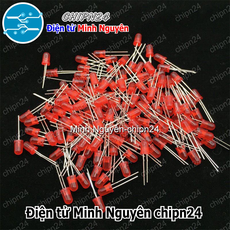 [50 con] (TK2) Led 5mm Vỏ Đục Màu ra Màu (Đỏ/Vàng/Xanh Lá/Dương/Trắng/Cam) - [Chọn Loại] - HHH.00164